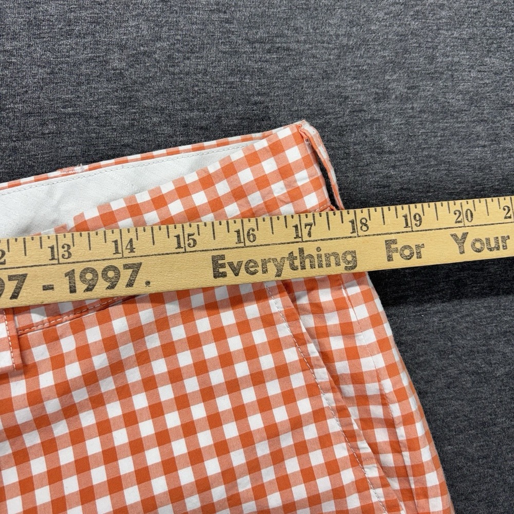 Vintage Polo Ralph Lauren Suffield Shorts Mens 35x9 Orange Gingham Check Preppy - Picture 3 of 13